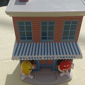 Walgreen Drug Company Candy Dispenser with Yellow & Red M&M Figures